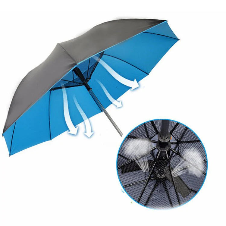 Fan Umbrella مظلة بمروحة مدمجة