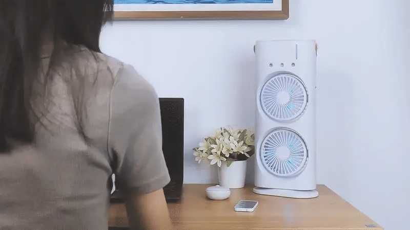 Double Ended Spray Fan  مروحة مزدوجة مع بخاخ رذاذ